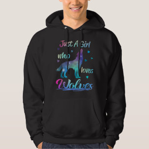 Just A Girl Who Loves Wolves Animal Hoodie