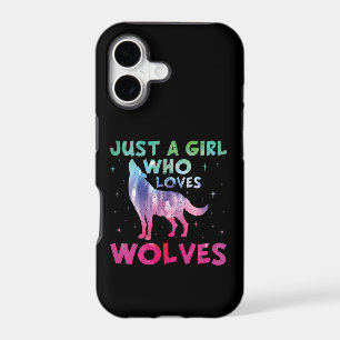 Just A Girl Who Loves Wolves Watercolor