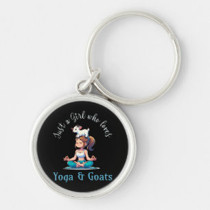 Just a girl who loves Yoga and Goats Keychain