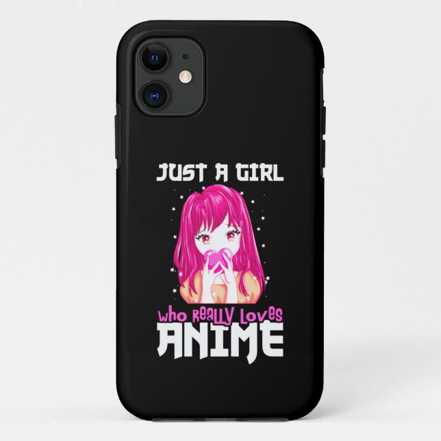 Just A Girl Who Really Loves Anime Case-Mate iPhone Case (Back)