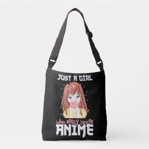 Just A Girl Who Really Loves Anime Crossbody Bag