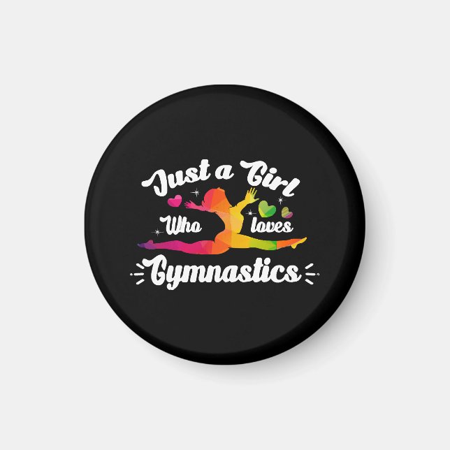 Just A Girls Who Loves Gymnastics Magnet (Front)