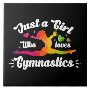 Just A Girls Who Loves Gymnastics Tile