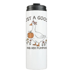 Just a Goose and Her Pumpkin Classic T-Shirt Thermal Tumbler