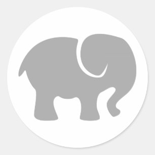 Just a Grey Elephant Classic Round Sticker