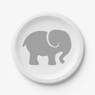 Just a Grey Elephant Paper Plate