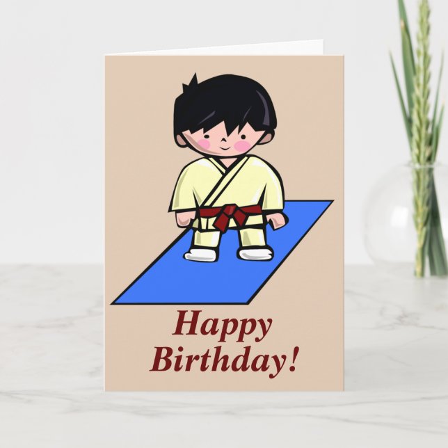 Just a Gup Martial Arts birthday card (Front)