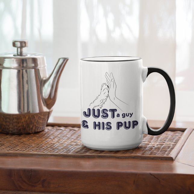 Just a guy and his pup Hiving  Mug (Creator Uploaded)