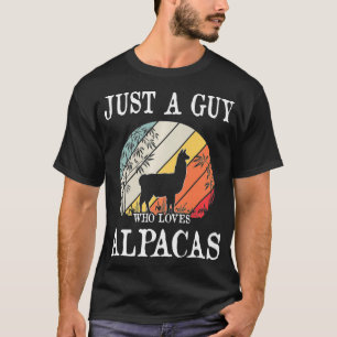 Just A Guy Who Loves Alpacas Premium T-Shirt