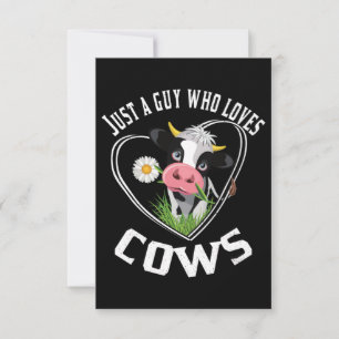 Just a guy who loves cows, cow lover Essential Card