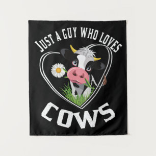 Just a guy who loves cows, cow lover Essential Tapestry