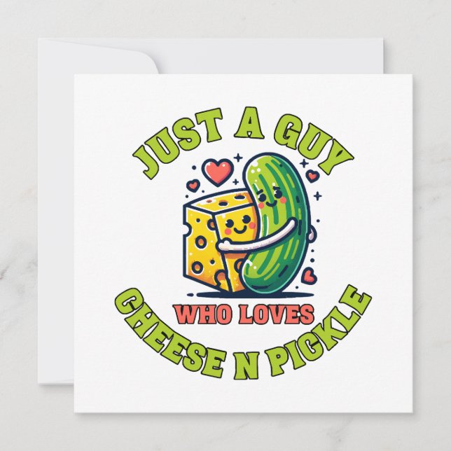 Just a guy who loves pickle invitation (Front)