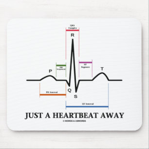 Just A Heartbeat Away (EKG/ECG) Mouse Pad