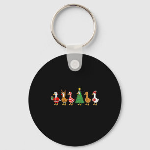 Just A Jolly Cute Goose Funny Merry Goosemas Chris Keychain