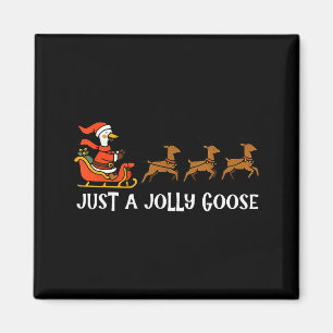 Just A Jolly Cute Goose Funny Merry Goosemas Chris Magnet