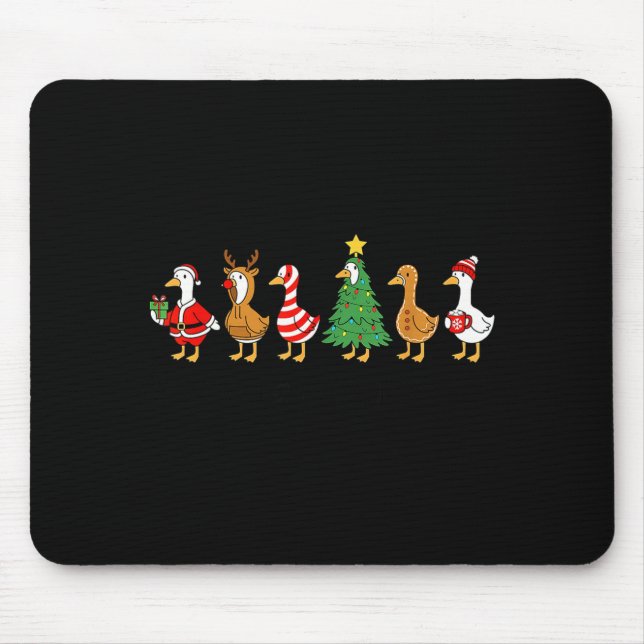 Just A Jolly Cute Goose Funny Merry Goosemas Chris Mouse Pad (Front)