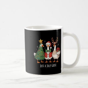 Just A Jolly Goose Christmas Goose Lovers Tree San Coffee Mug