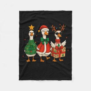 Just A Jolly Goose -christmas Goose - Merry Goosma Fleece Blanket