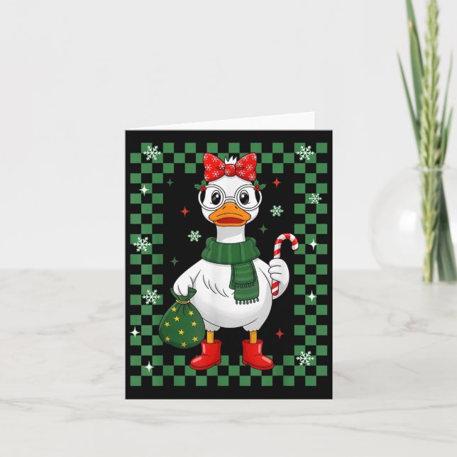 Just A Jolly Goose Christmas Silly Goose Funny Xma Card (Front)