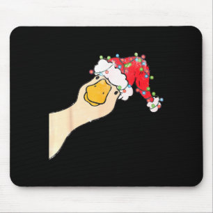 Just A Jolly Goose Funny Silly Goose Santa Christm Mouse Pad
