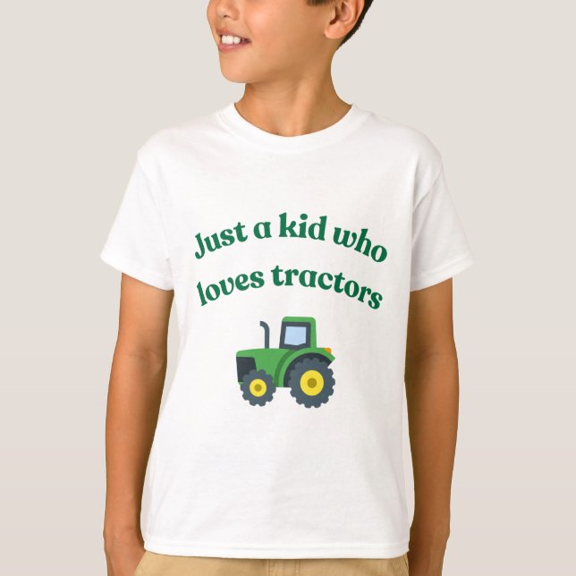 Just a kid who loves tractors - Kids t-shirt (Front)