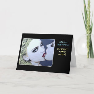 'Just a Kiss' Painting on a Thank You Card