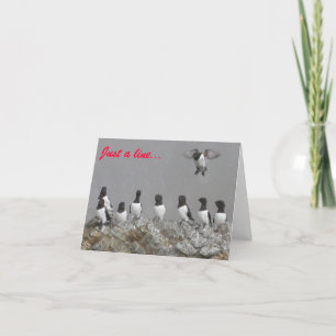 'Just a Line' Birds Blank Note Card