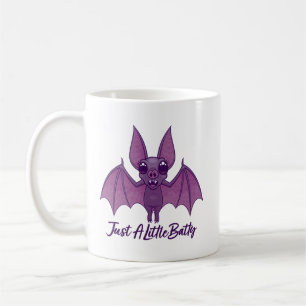Just A Little Batty Cute Fluttering Bat Coffee Mug
