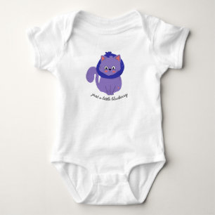 "just a little blueberry" Cat Blueberry One-Piece Baby Bodysuit