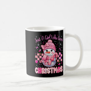 Just A Little Girl Who Loves Christmas Nk Snowman  Coffee Mug