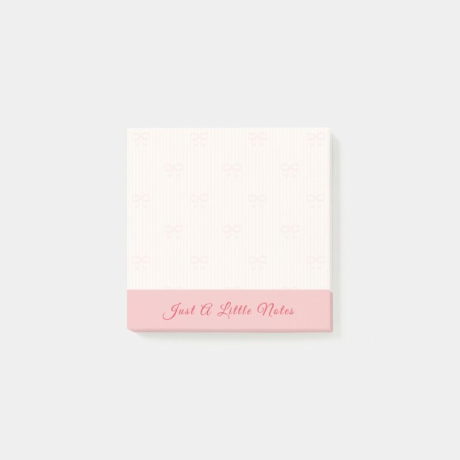 Just A Little Note Pink Bow Watermark (Front)