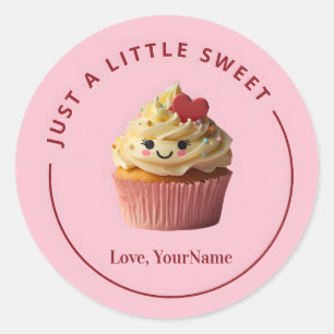 Just a Little Sweet Cupcake Valentine Sticker