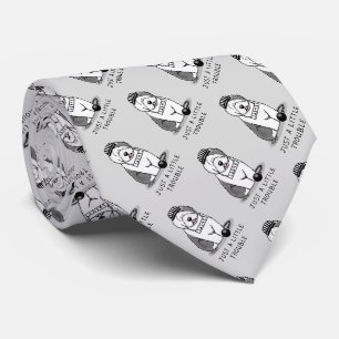 Just a Little Trouble Old English Sheepdog Grey 1 Tie