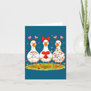 Just A Lovely Goose Coffee Funny Valentine Silly G Card