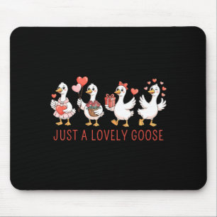 Just A Lovely Goose Cute Goose Valentines Day _4 Mouse Pad