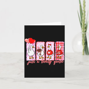 Just A Lovely Goose Cute Silly Goose Valentine Men Card