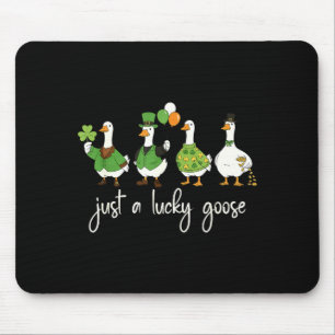 Just A Lucky Goose Leprechaun Irish Funny St Patri Mouse Pad