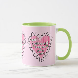 Just a Matcha Girl Heart Aesthetic – Pink Cute  Mug