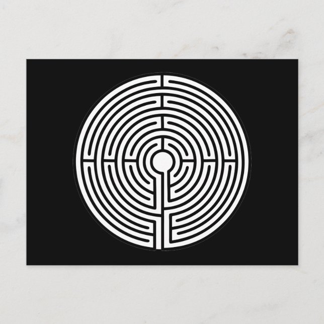 Just a Maze Circular Postcard (Front)