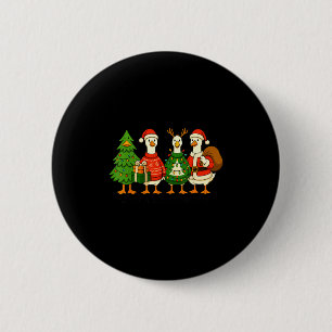 Just A Merry Goose Funny Christmas Holiday Party 2 Inch Round Button