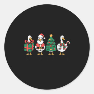 Just A Merry Goose Funny Christmas Silly Goose Xma Classic Round Sticker