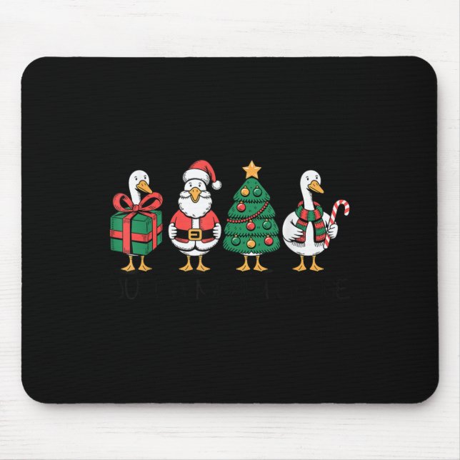 Just A Merry Goose Funny Christmas Silly Goose Xma Mouse Pad (Front)