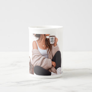 Just a Mom Cozy Fall Autumn Motherhood Bone China Mug
