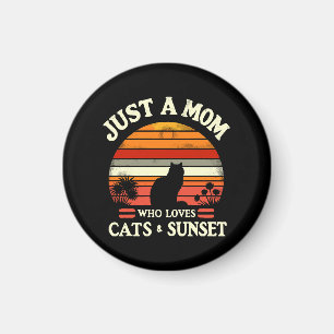 Just a mom who loves cats magnet