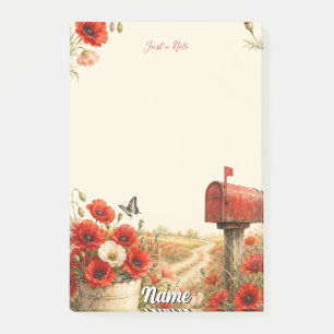 Just a Note Country Poppy Mailbox