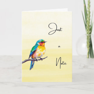 Just  a Note - Songbird  Folded Encouragement Card