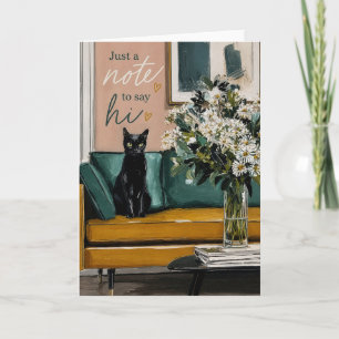 Just a Note to Say Hi   Cozy Cat Card