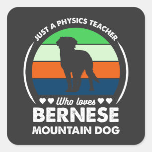 Just a Physics teacher who loves bernese mountain Square Sticker