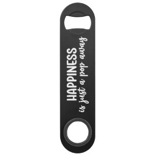 Just a Pop Away Beer Steel Bottle Opener Bar Key
