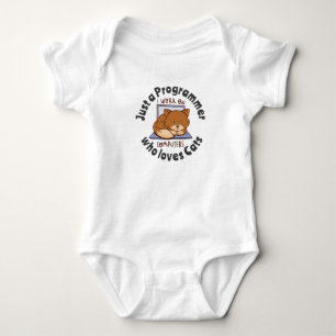 Just a programmer who loves cats baby bodysuit